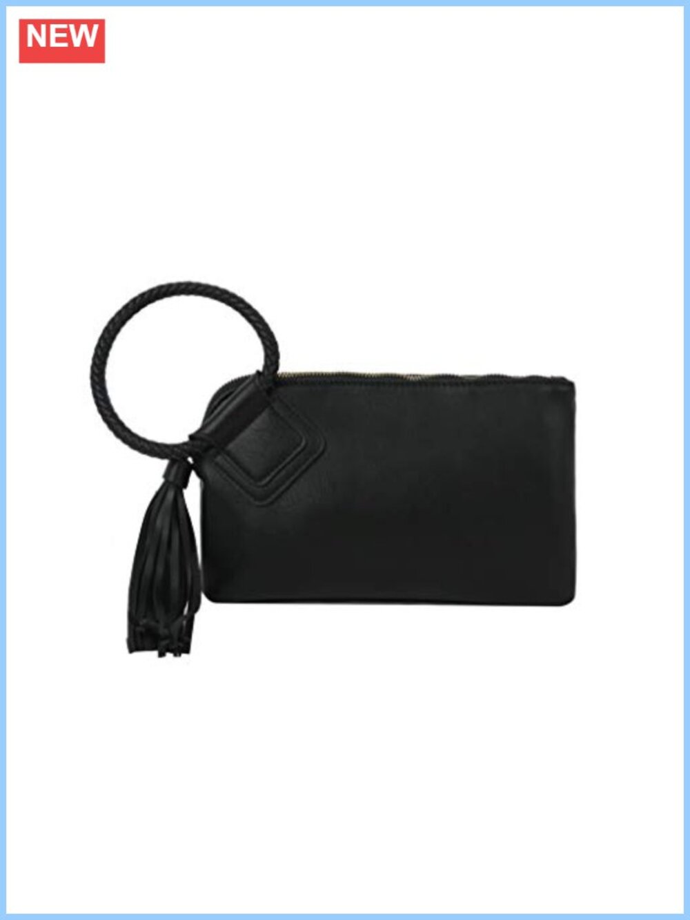 Vegan Leather Wristlet Clutch Evening Bag with Card Slots
